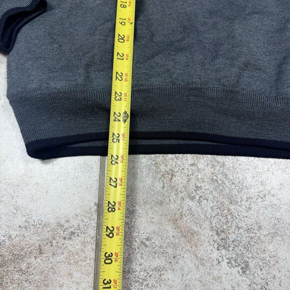 Brooks Brothers Country Club Sweater Mens Medium Grey 1/4 Zip Merino Wool Lined - Picture 5 of 10